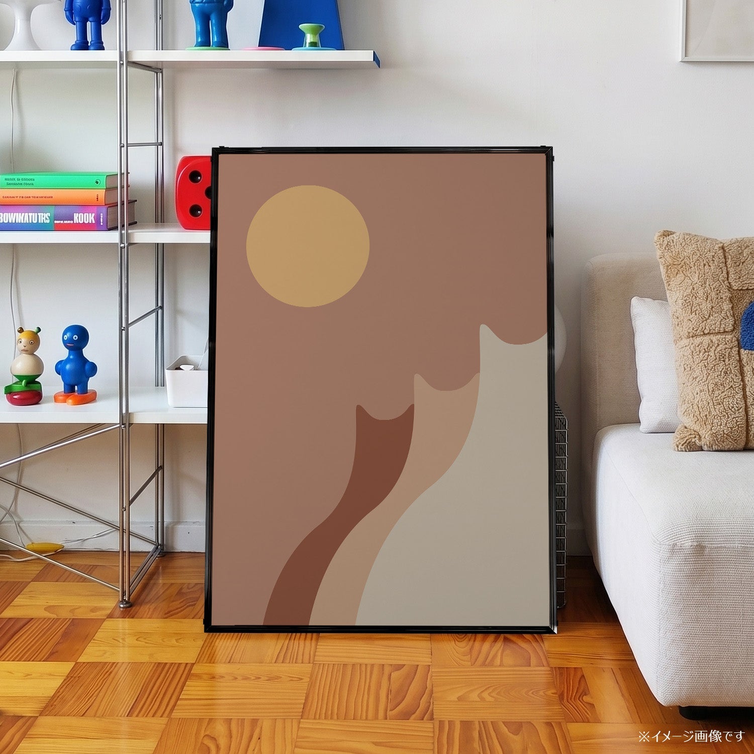 「Desert Cats at Dusk」キャットアートポスター - Ink Jp