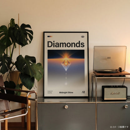 「Diamonds」音楽インスパイア アートポスター - Ink Jp