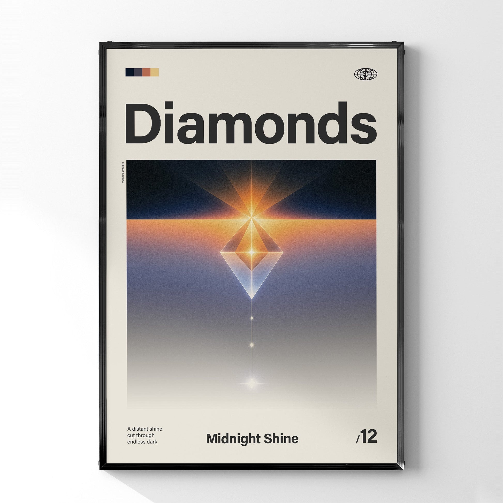 「Diamonds」音楽インスパイア アートポスター - Ink Jp