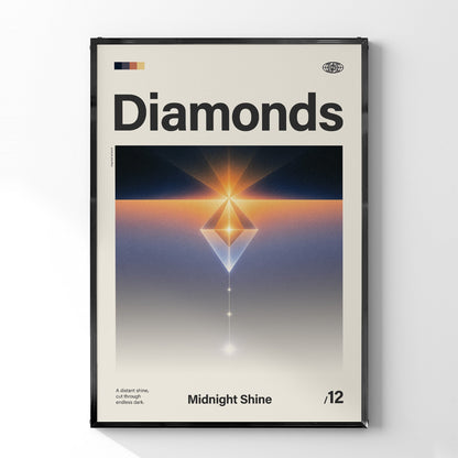 「Diamonds」音楽インスパイア アートポスター - Ink Jp