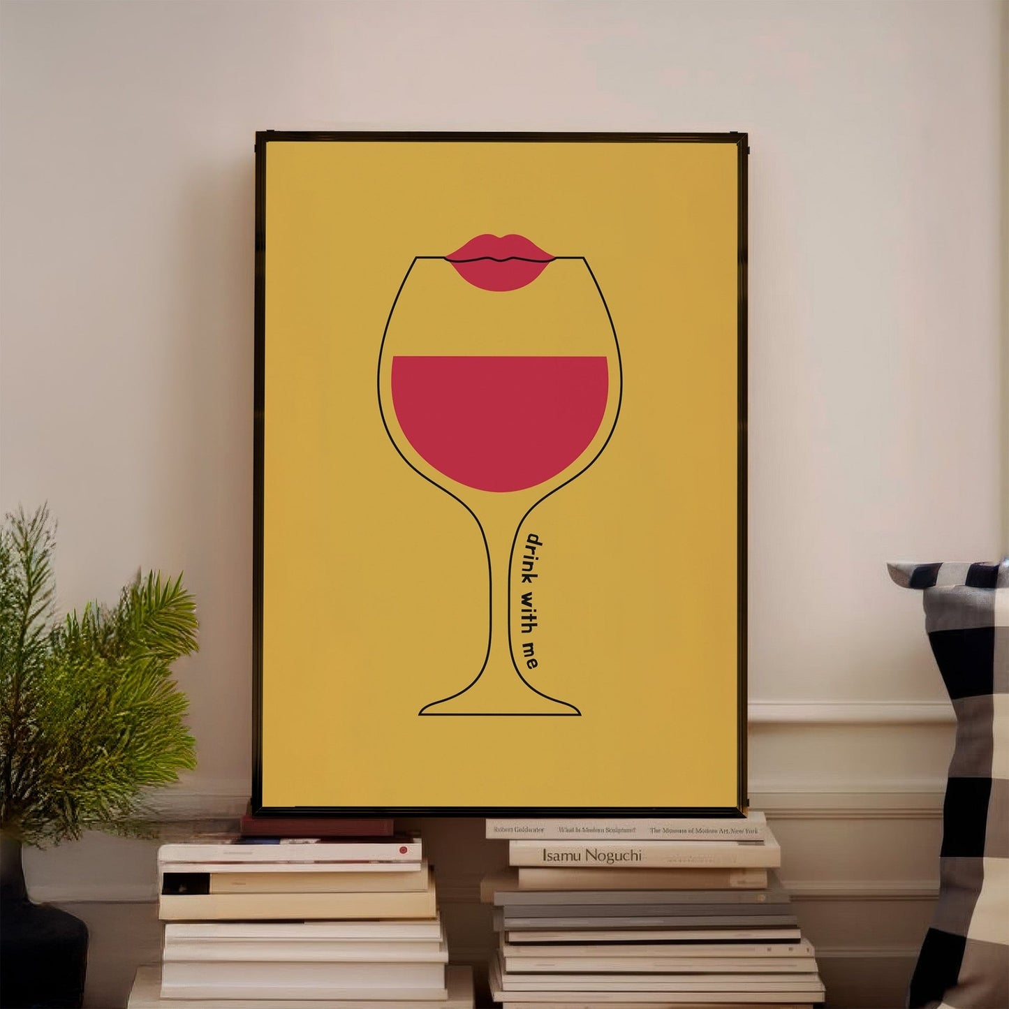 「Drink with me」グラフィックアートポスター - Ink Jp