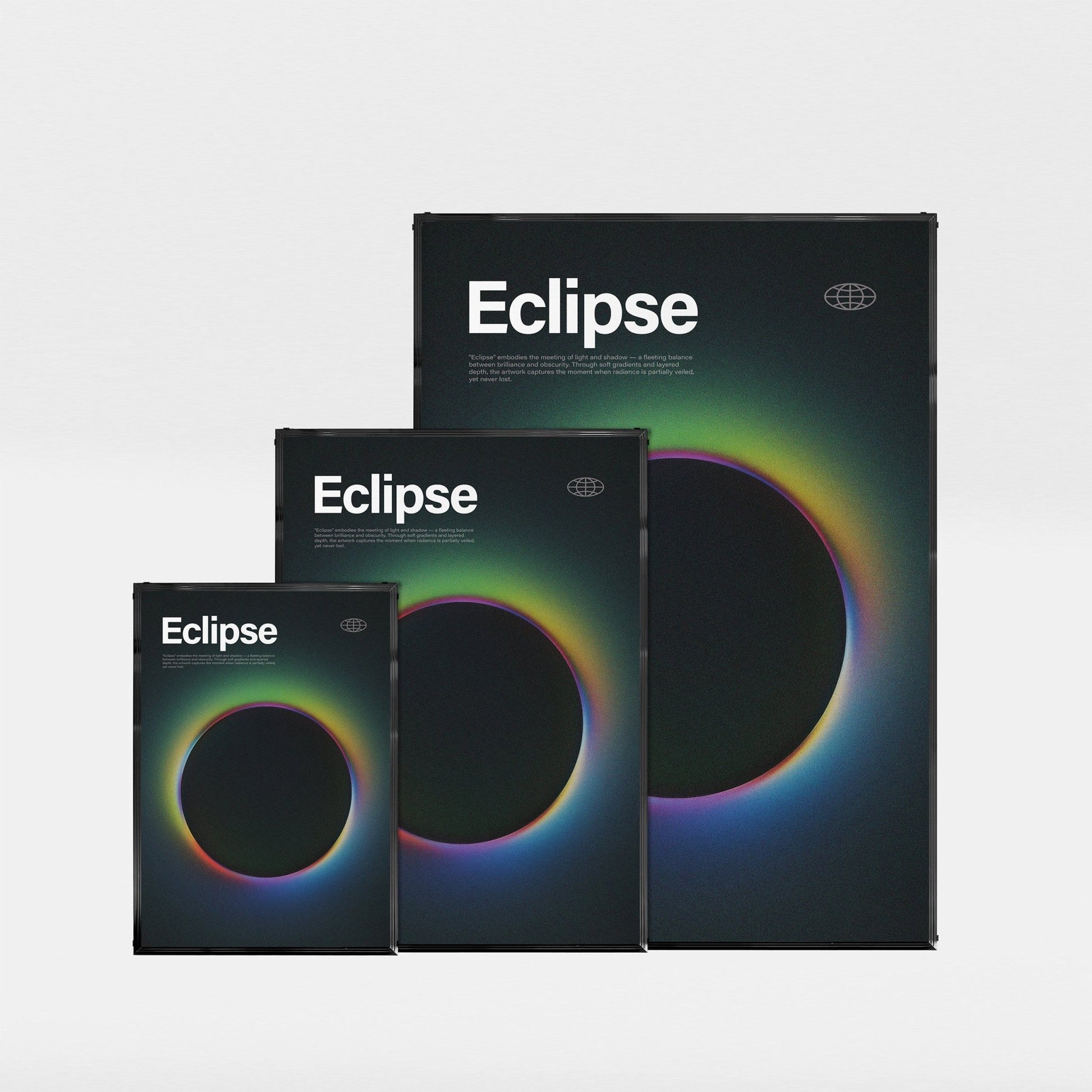 「Eclipse」グラデーションアートポスター - Ink Jp