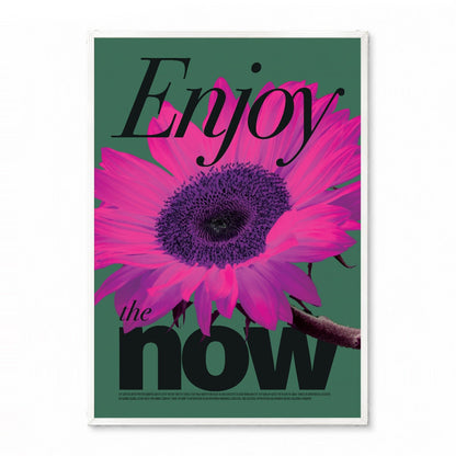 「Enjoy the Now」モダンフォトグラフィックポスター - Ink Jp
