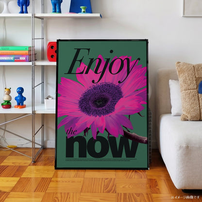 「Enjoy the Now」モダンフォトグラフィックポスター - Ink Jp