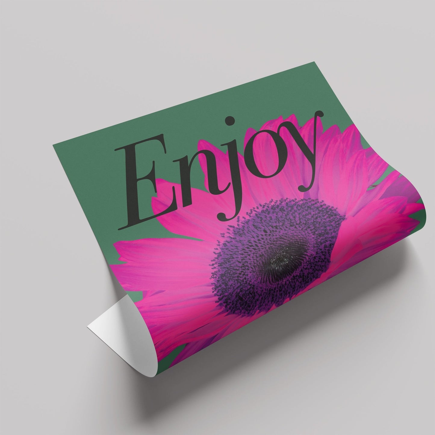 「Enjoy the Now」グラフィックアートポスター - Ink Jp