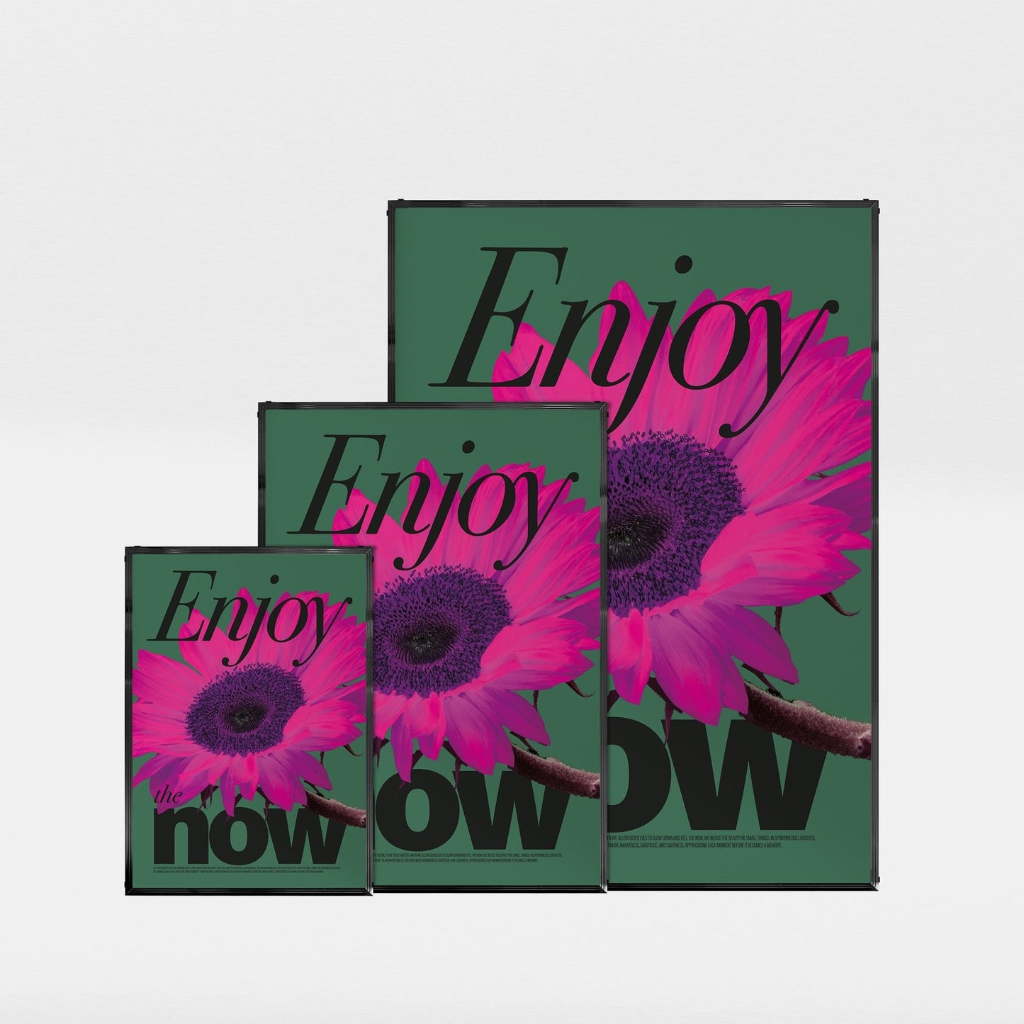 「Enjoy the Now」グラフィックアートポスター - Ink Jp