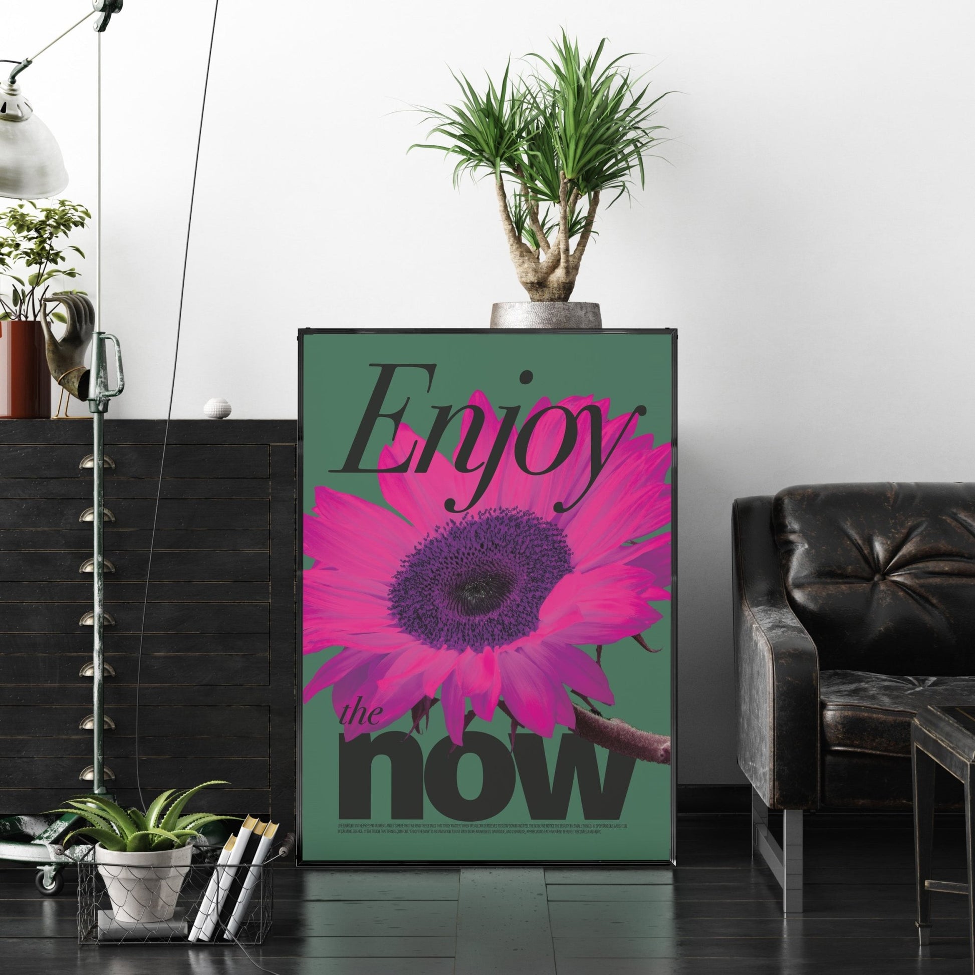 「Enjoy the Now」グラフィックアートポスター - Ink Jp