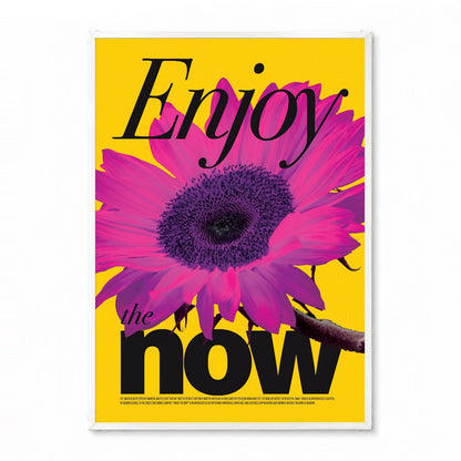 「Enjoy the Now」モダンフォトグラフィックポスター - Ink Jp