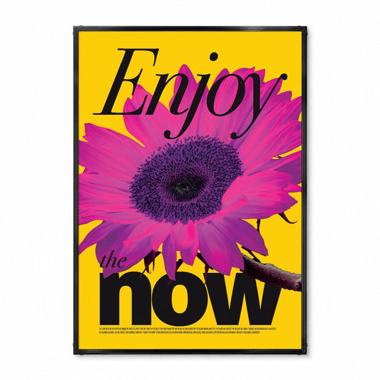 「Enjoy the Now」モダンフォトグラフィックポスター - Ink Jp