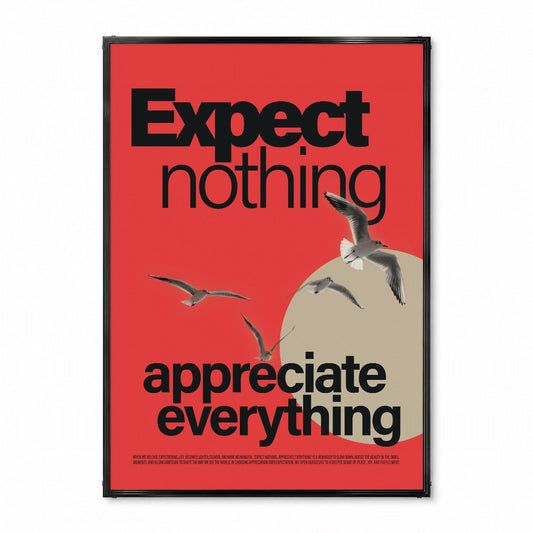 「EXPECT NOTHING」タイポグラフィポスター - Ink Jp