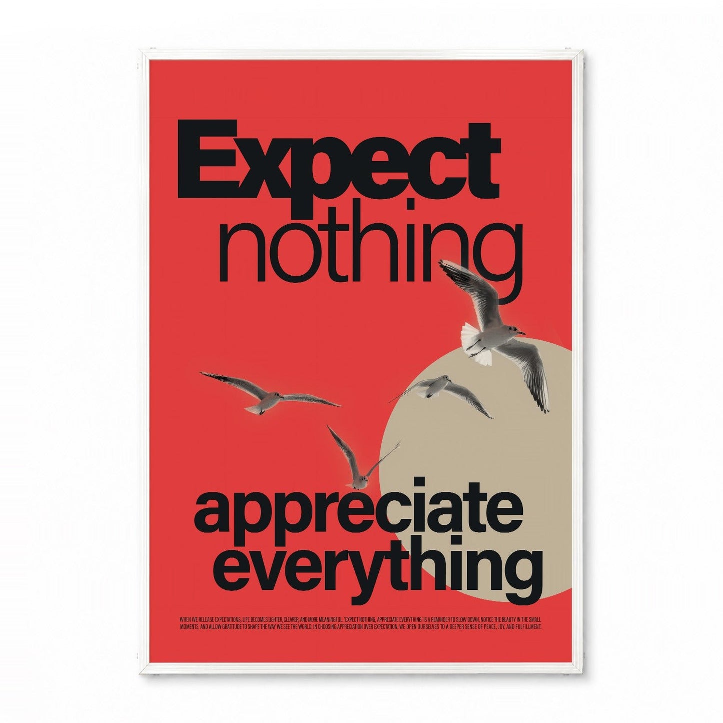 「EXPECT NOTHING」タイポグラフィポスター - Ink Jp