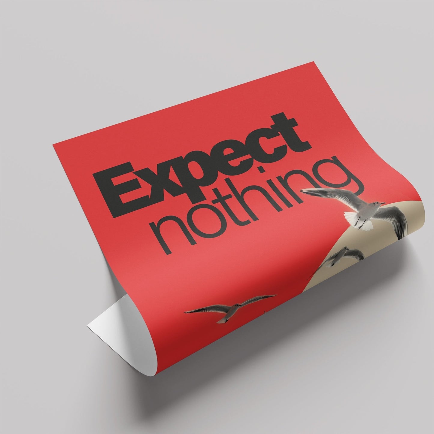 「Expect nothing, appreciate everything」グラフィックアートポスター - Ink Jp