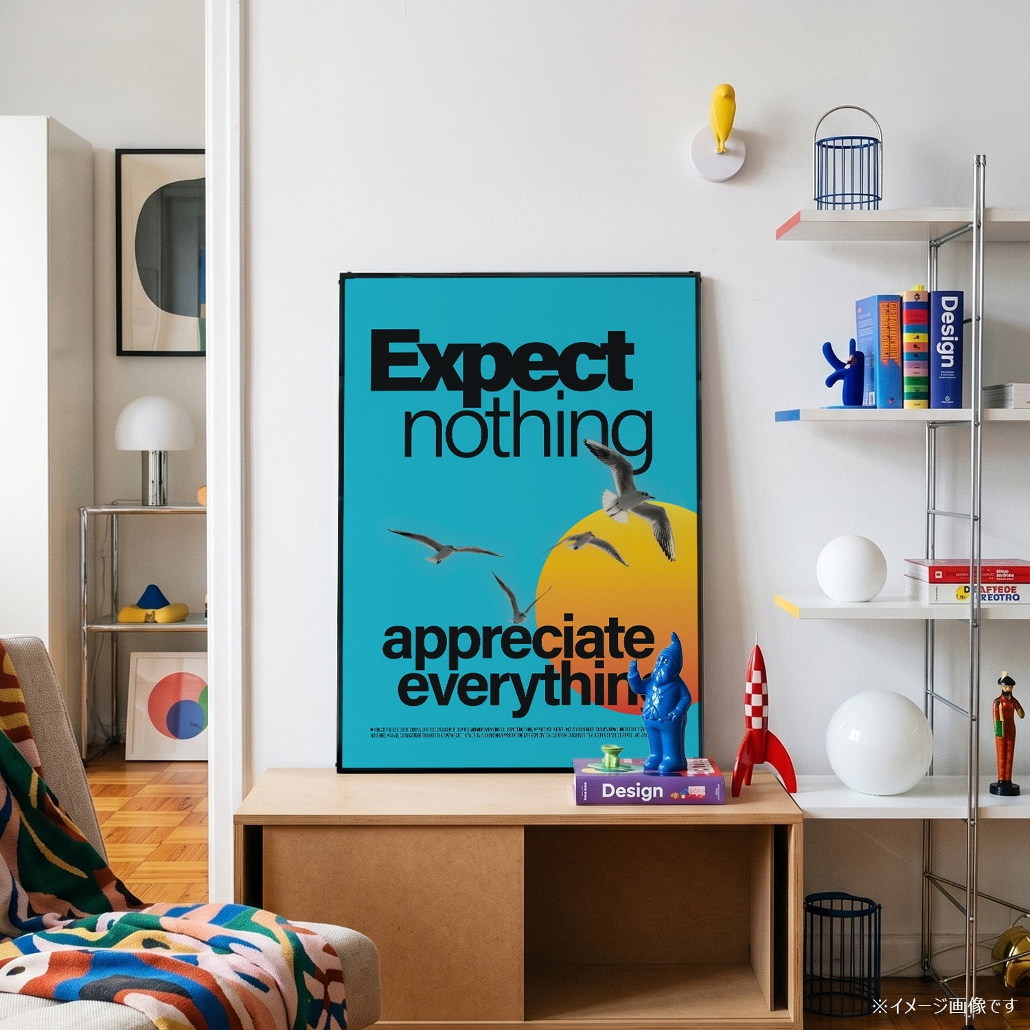 「Expect nothing, appreciate everything」モダンフォトグラフィックポスター - Ink Jp