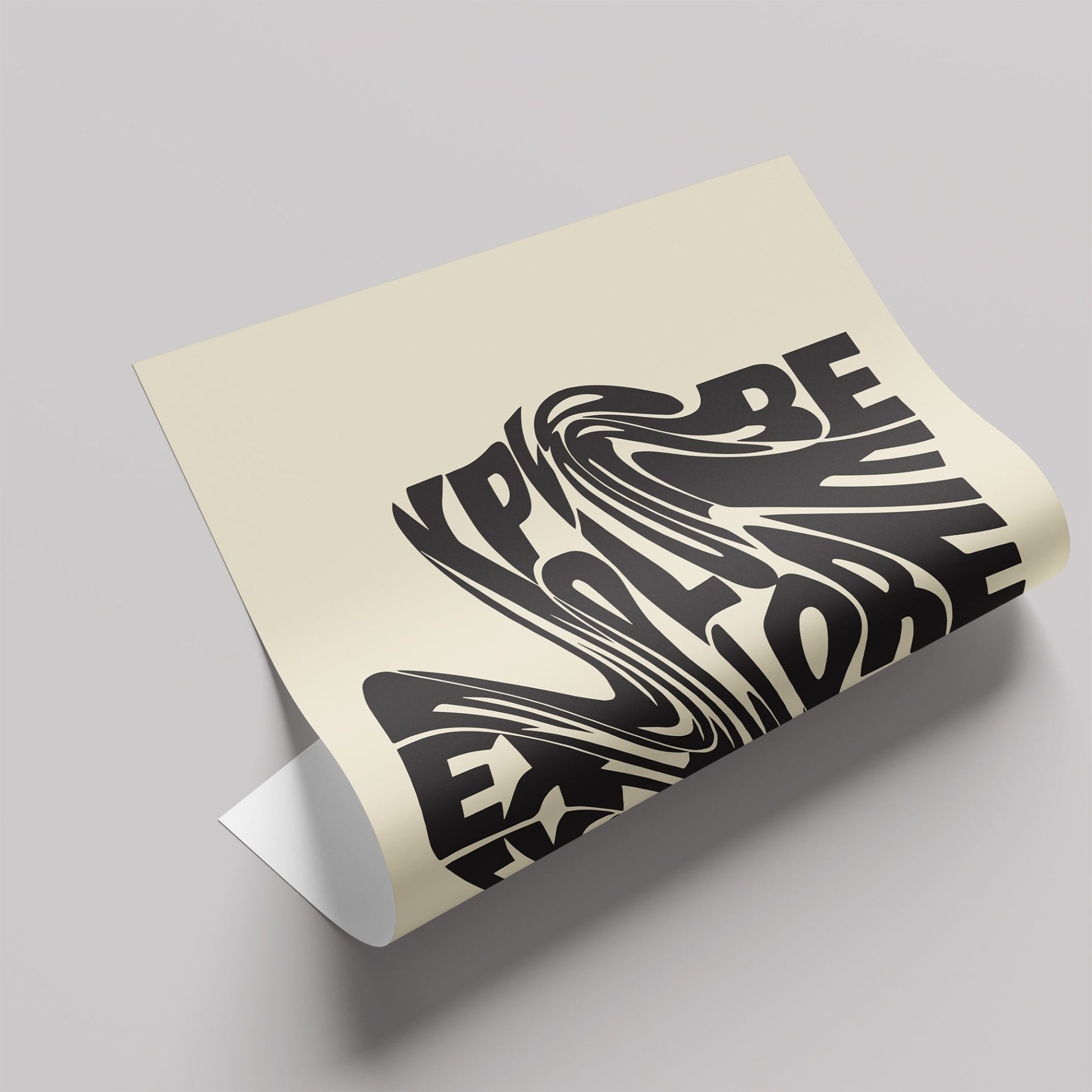 「EXPLORE」タイポグラフィグラフィックアートポスター - Ink Jp