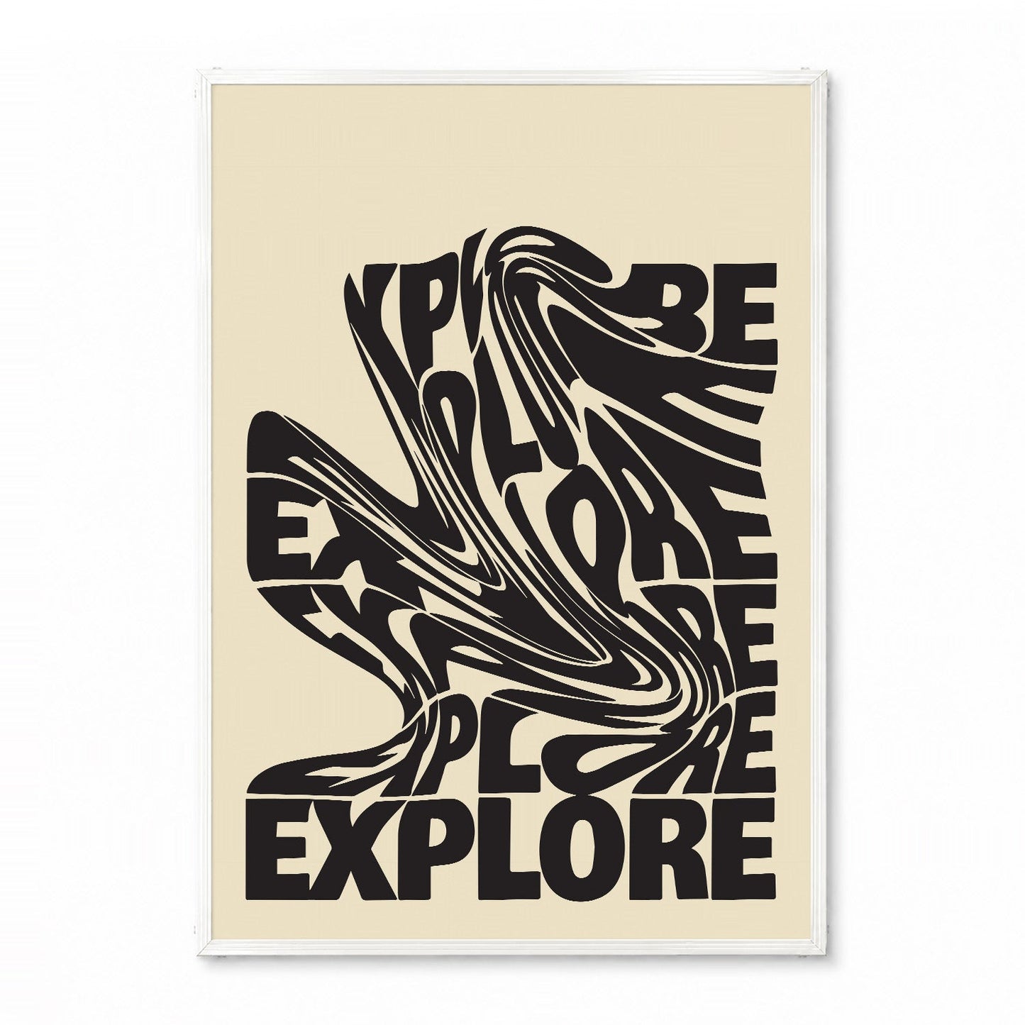 「EXPLORE」タイポグラフィグラフィックアートポスター - Ink Jp