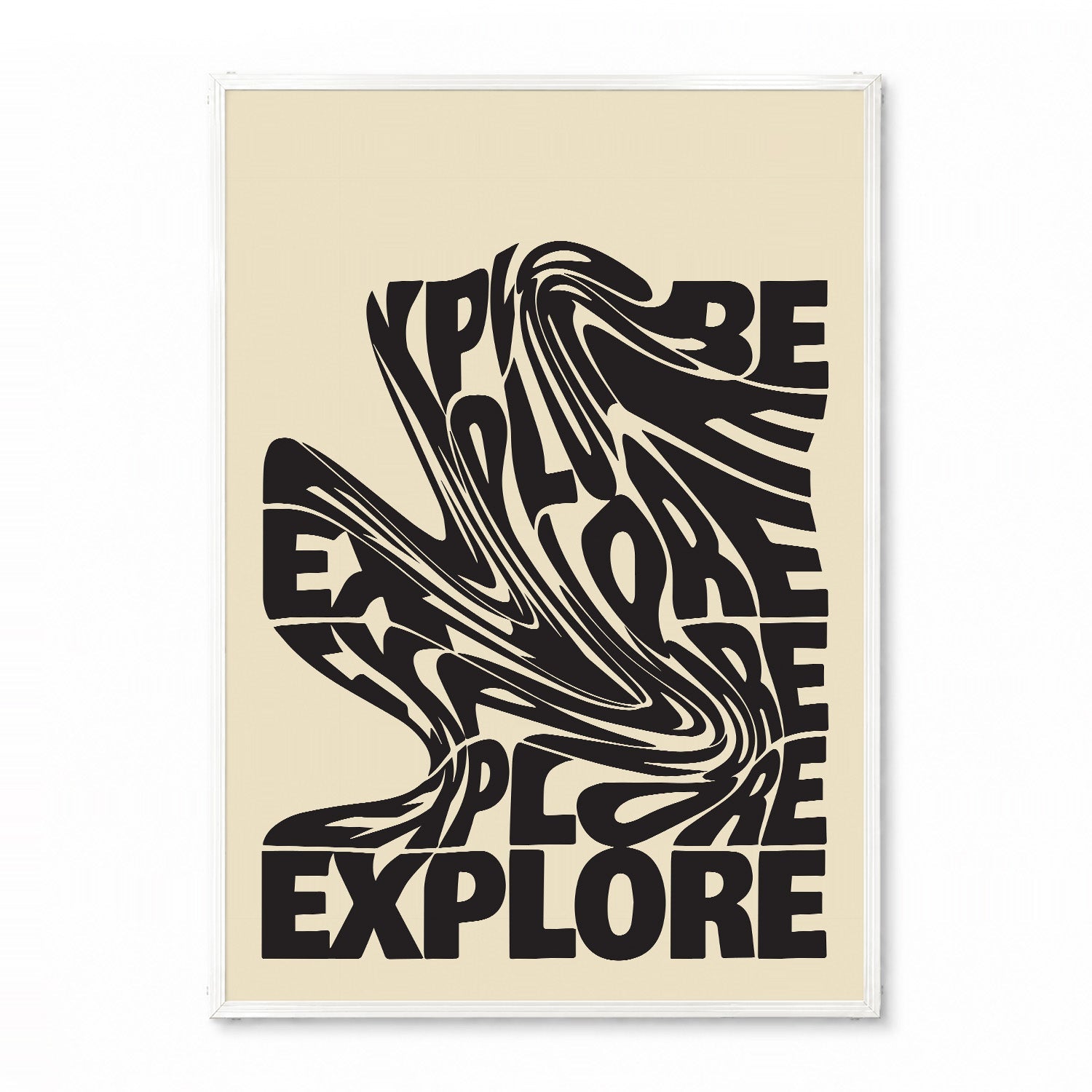 「EXPLORE」タイポグラフィグラフィックアートポスター - Ink Jp