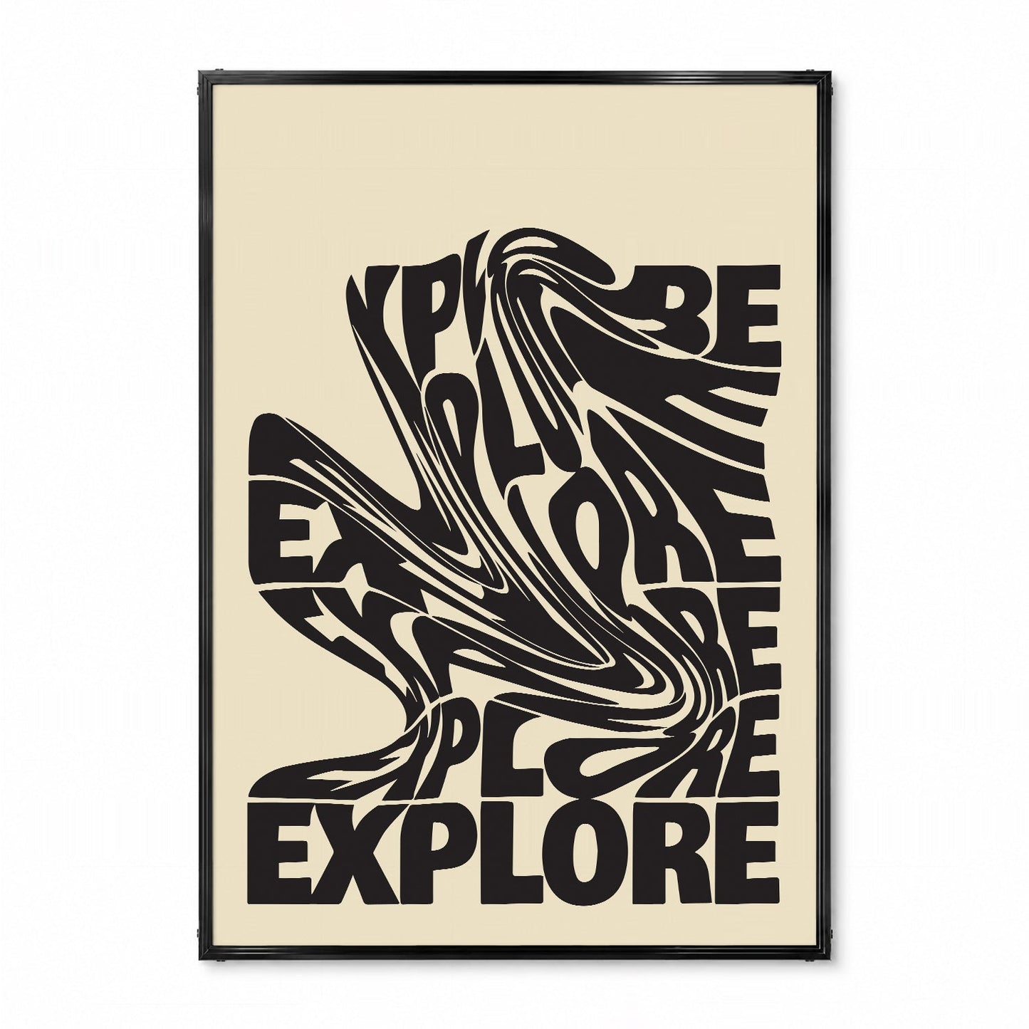 「EXPLORE」タイポグラフィグラフィックアートポスター - Ink Jp