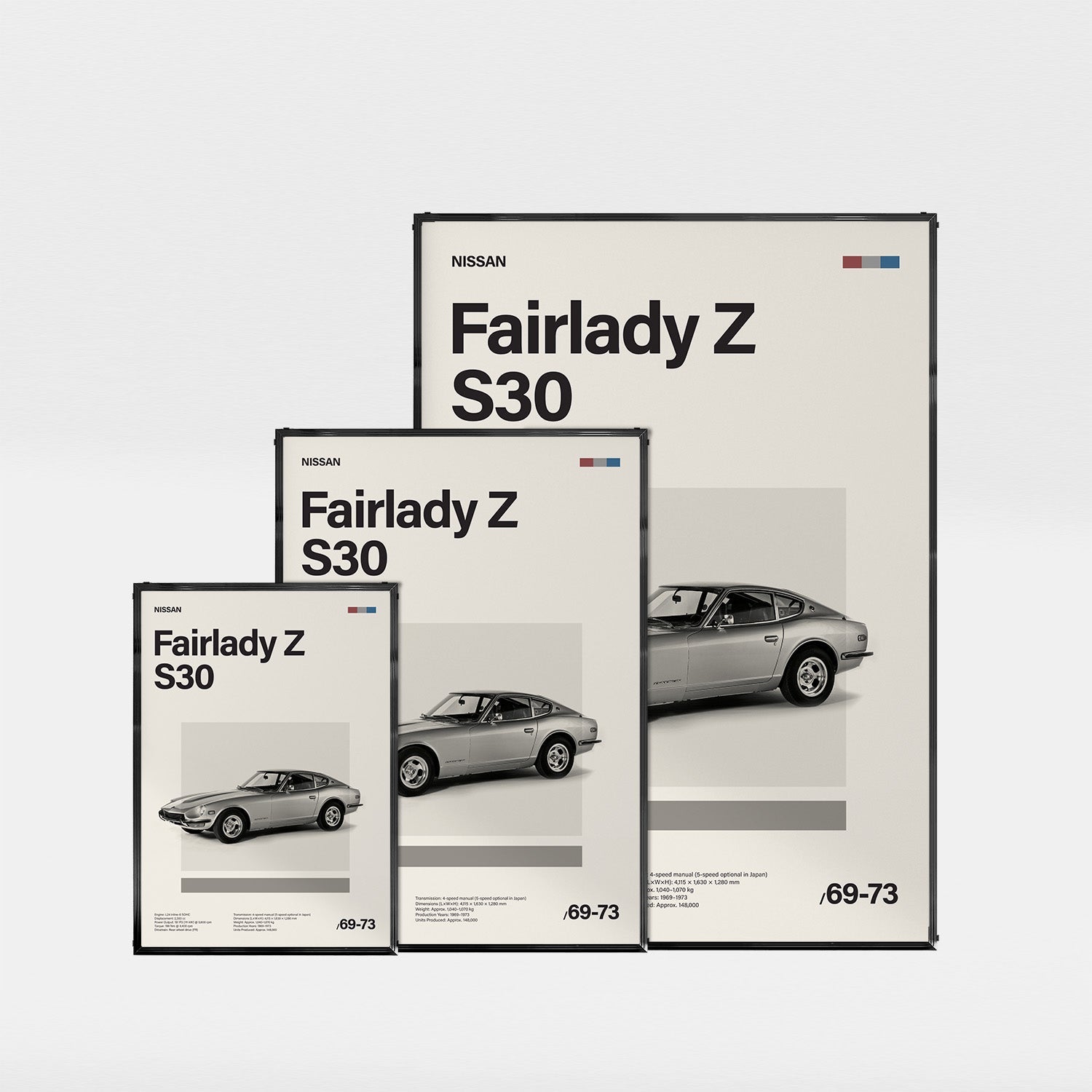 Fairlady Z S30 ミニマリストアートポスター - Ink Jp
