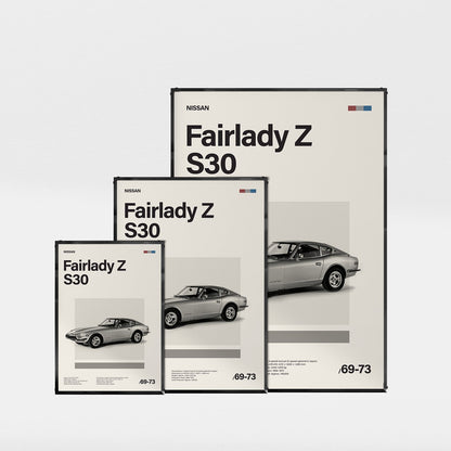 Fairlady Z S30 ミニマリストアートポスター - Ink Jp