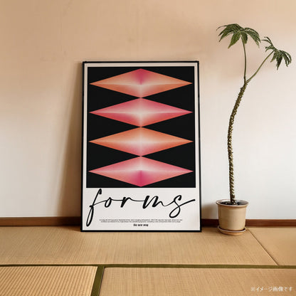 「forms / the new way」アブストラクトアートポスター - Ink Jp