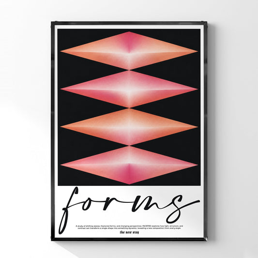 「forms / the new way」アブストラクトアートポスター - Ink Jp