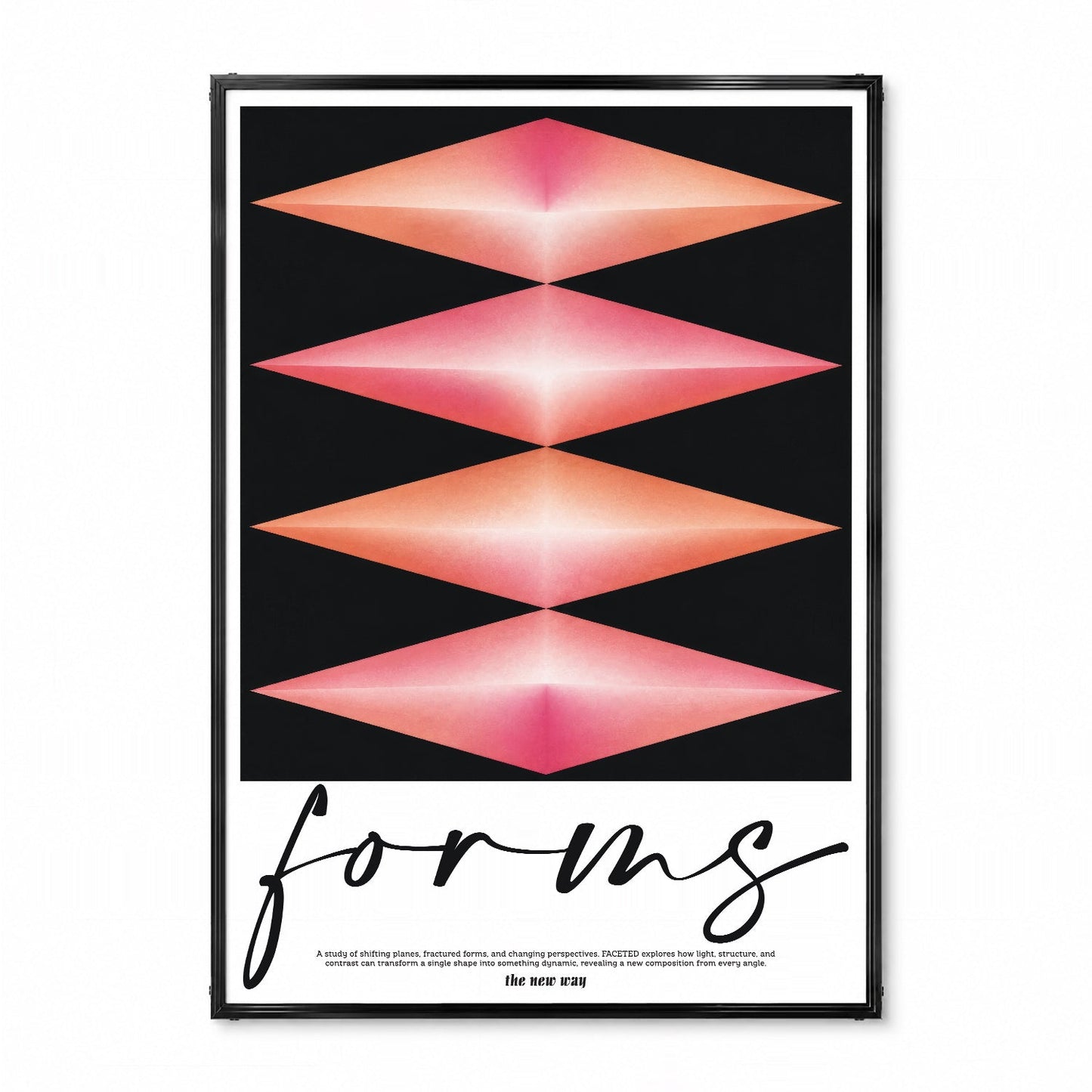 「forms / the new way」アブストラクトアートポスター - Ink Jp