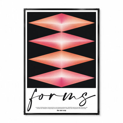「forms / the new way」アブストラクトアートポスター - Ink Jp