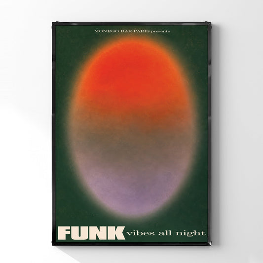 「FUNK vibes all night」ミュージックイベントポスター - Ink Jp