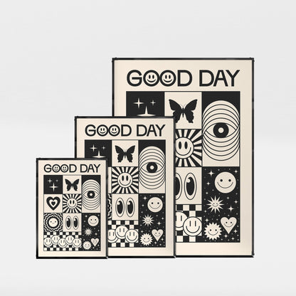 「GOOD DAY」レトログラフィックアートポスター - Ink Jp