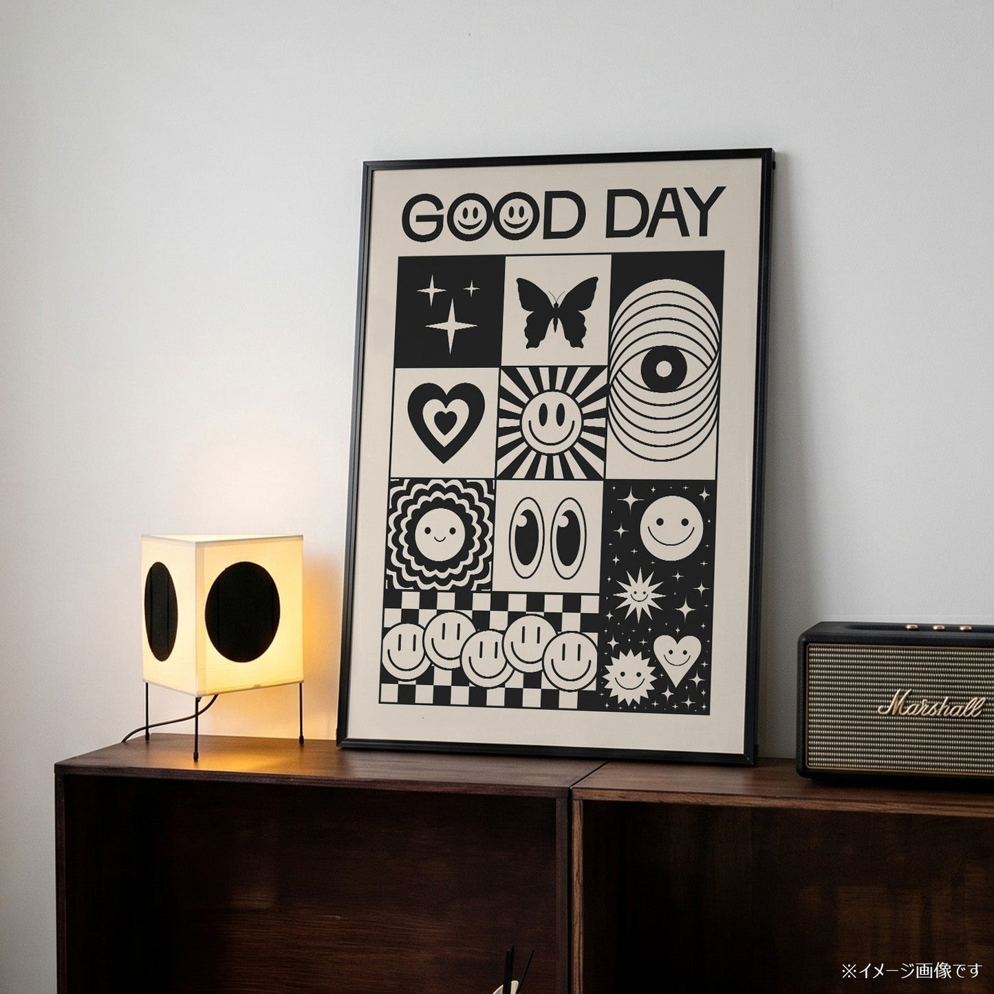 「GOOD DAY」レトログラフィックアートポスター - Ink Jp