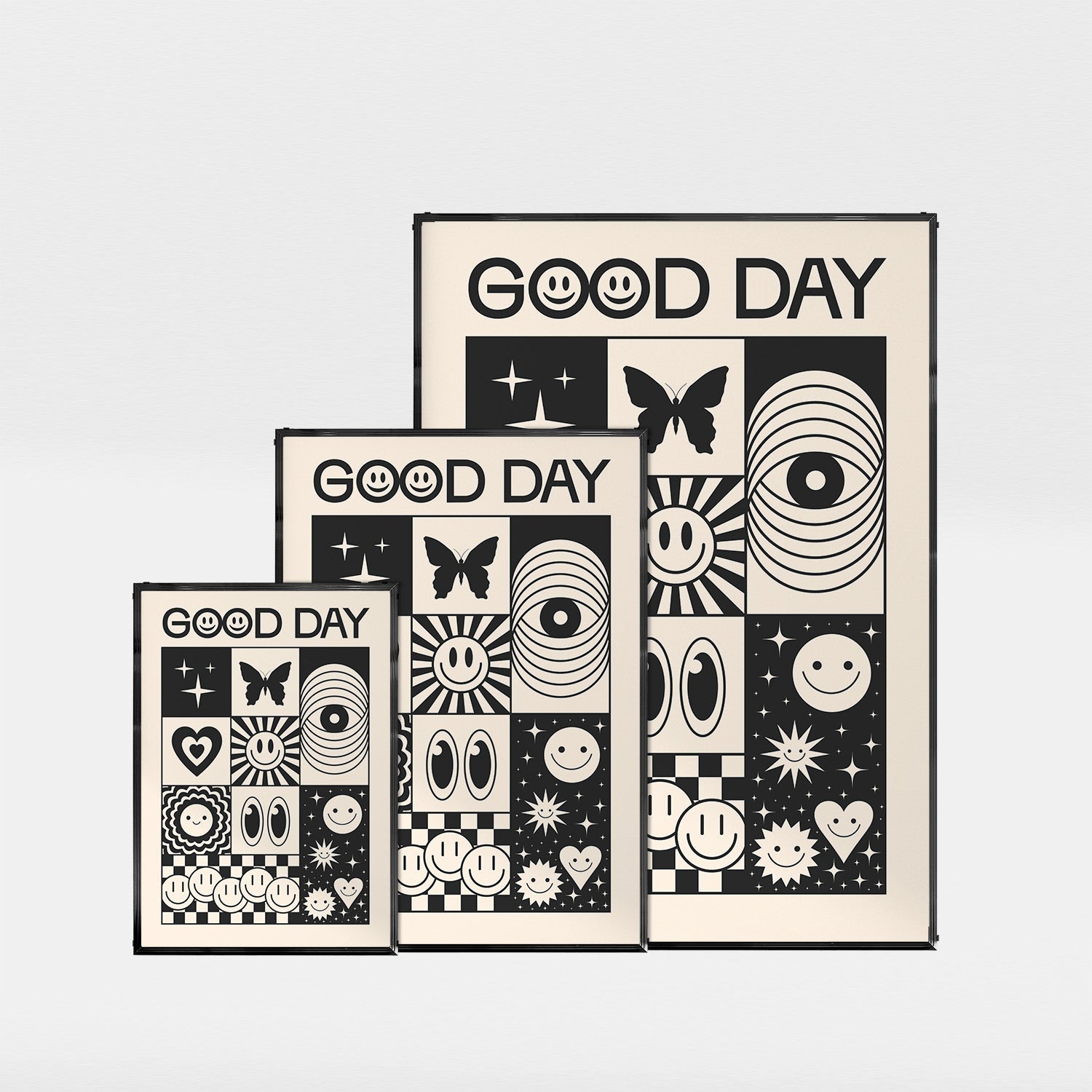 「GOOD DAY」レトログラフィックアートポスター - Ink Jp