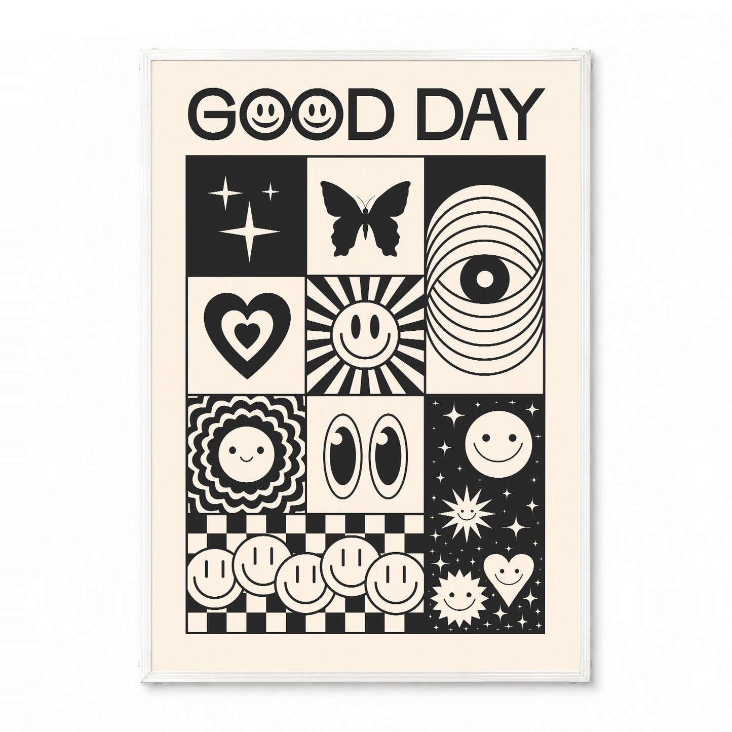「GOOD DAY」レトログラフィックアートポスター - Ink Jp