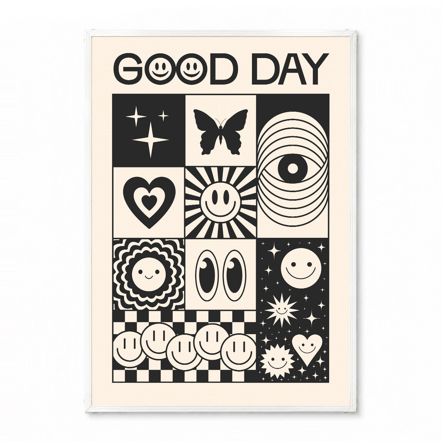 「GOOD DAY」レトログラフィックアートポスター - Ink Jp