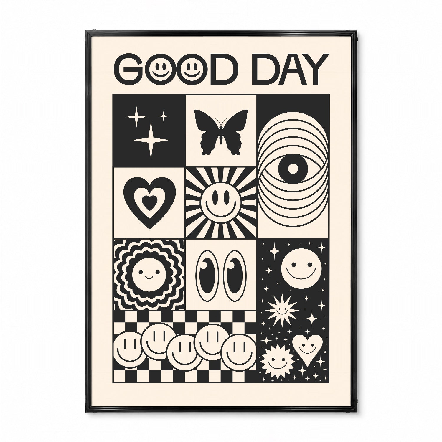 GOOD DAY」レトログラフィックアートポスター – Ink Jp