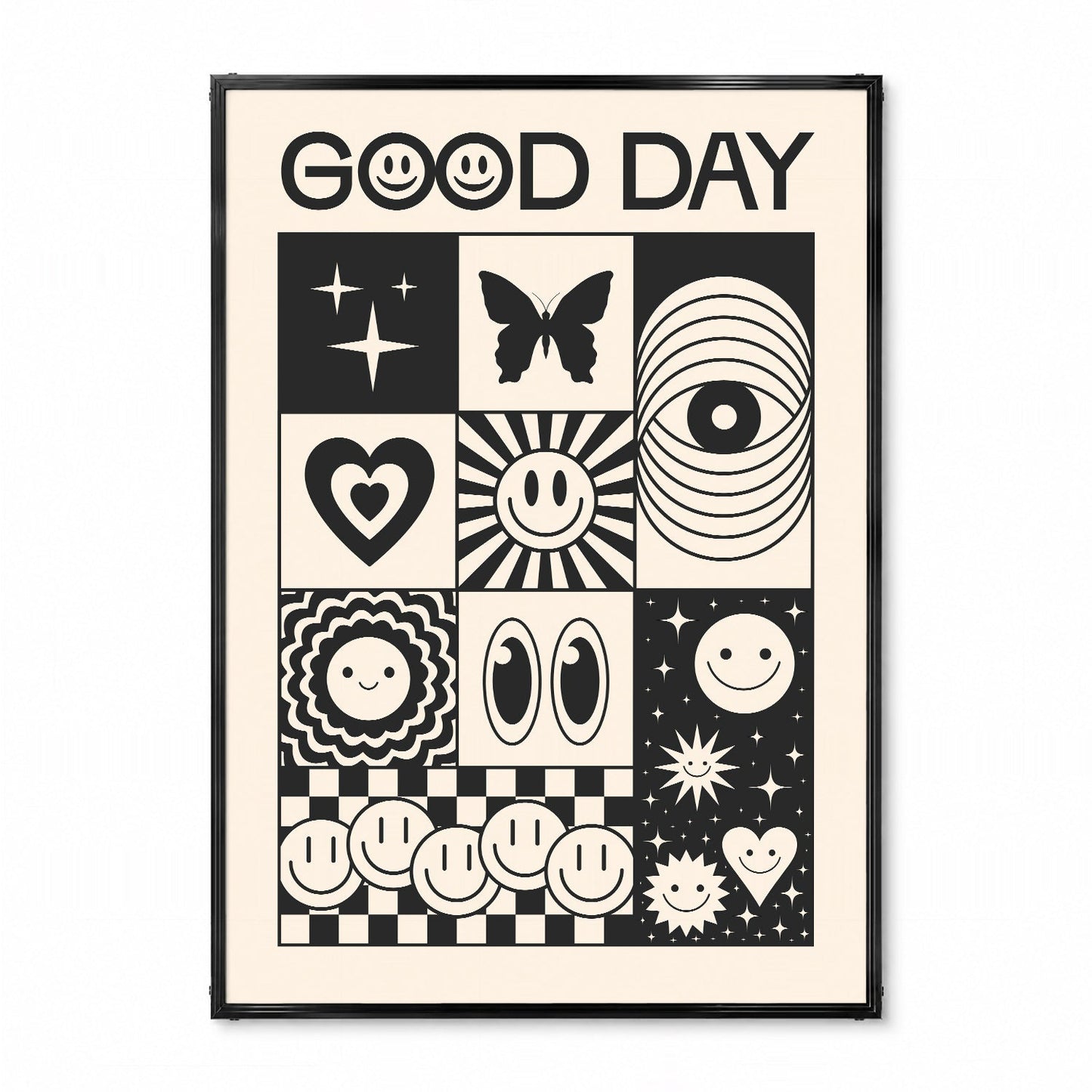 「GOOD DAY」レトログラフィックアートポスター - Ink Jp