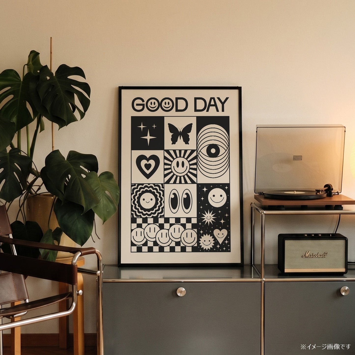 「GOOD DAY」レトログラフィックアートポスター - Ink Jp