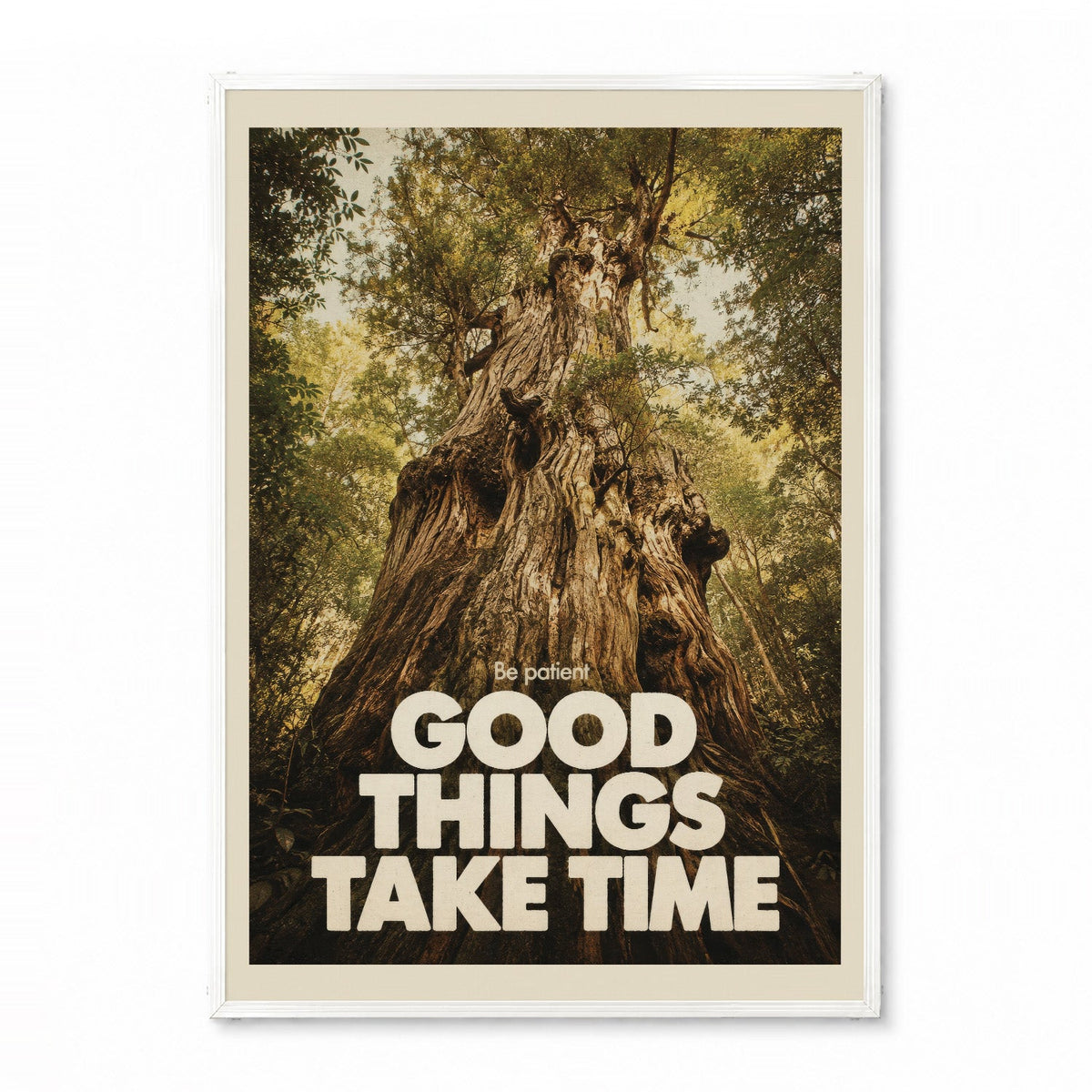 「GOOD THINGS TAKE TIME」タイポグラフィポスター - Ink Jp