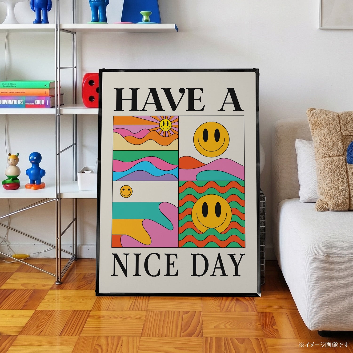 「HAVE A NICE DAY」レトログラフィックアートポスター - Ink Jp