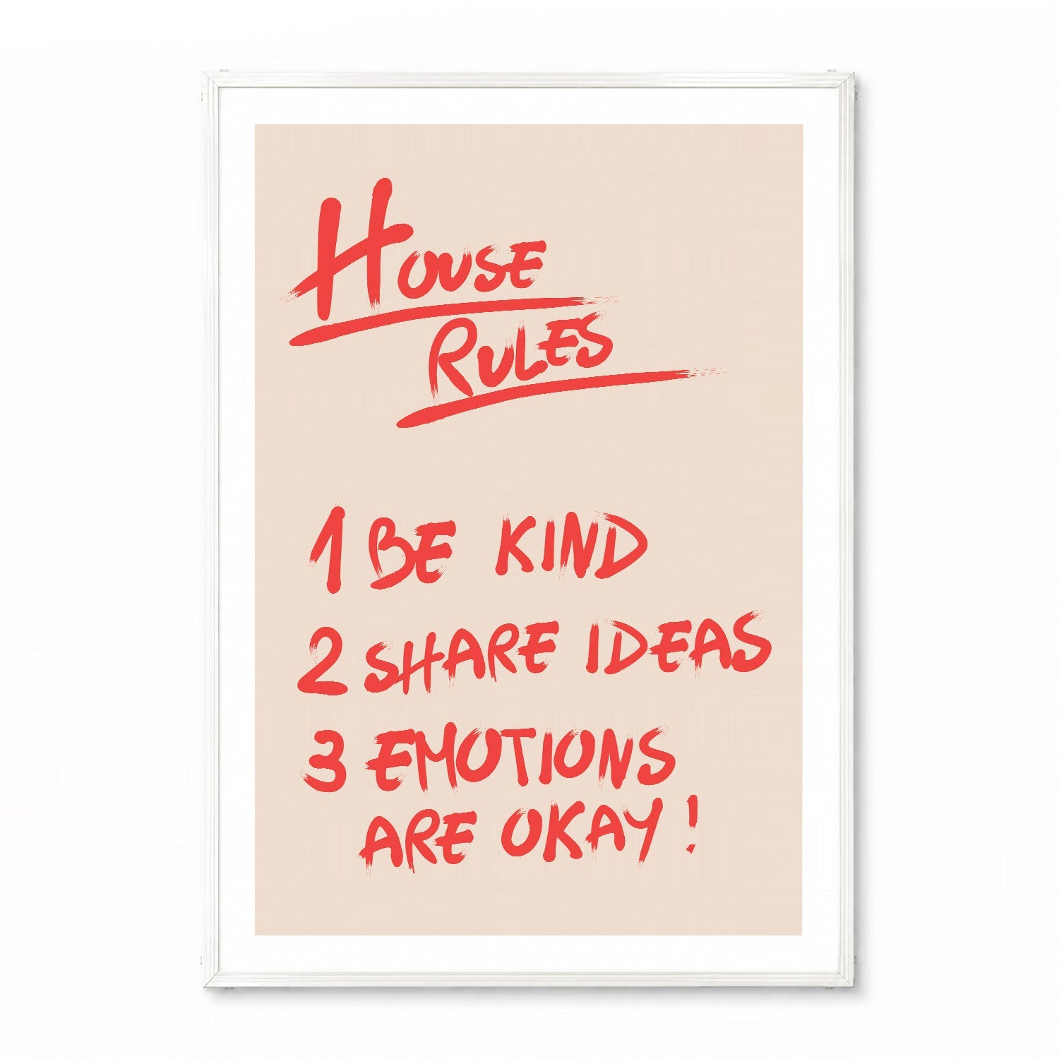 玄関メッセージポスター「HOUSE RULES」 - Ink Jp
