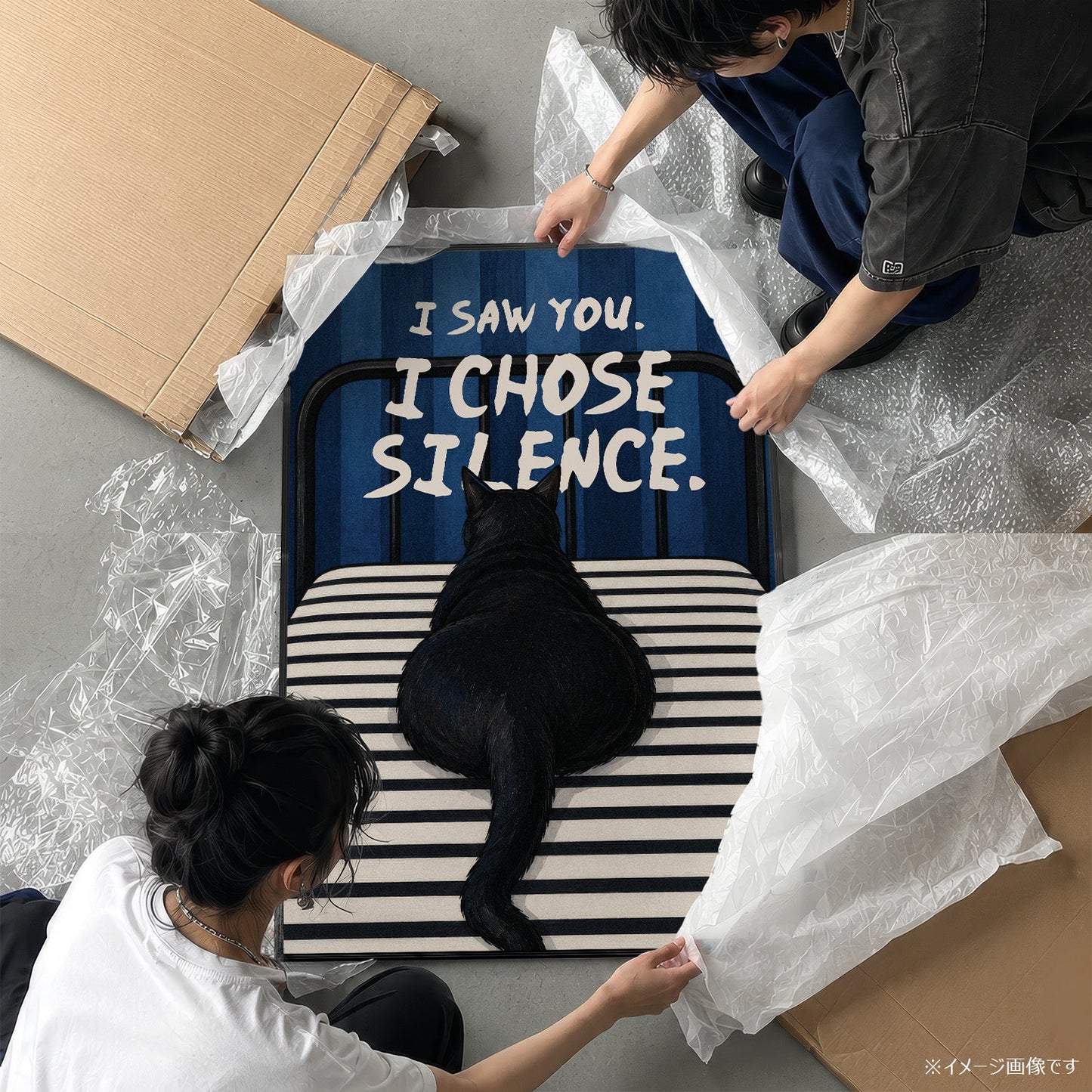 「I Chose Silence」キャットユーモアポスター - Ink Jp
