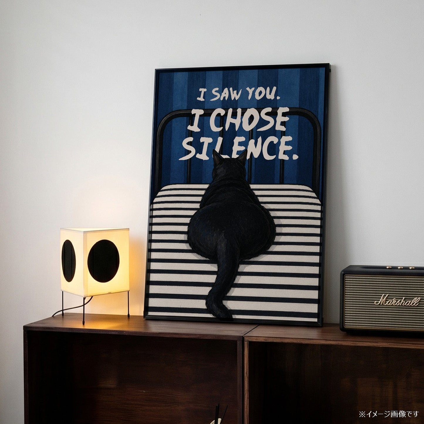 「I Chose Silence」キャットユーモアポスター - Ink Jp