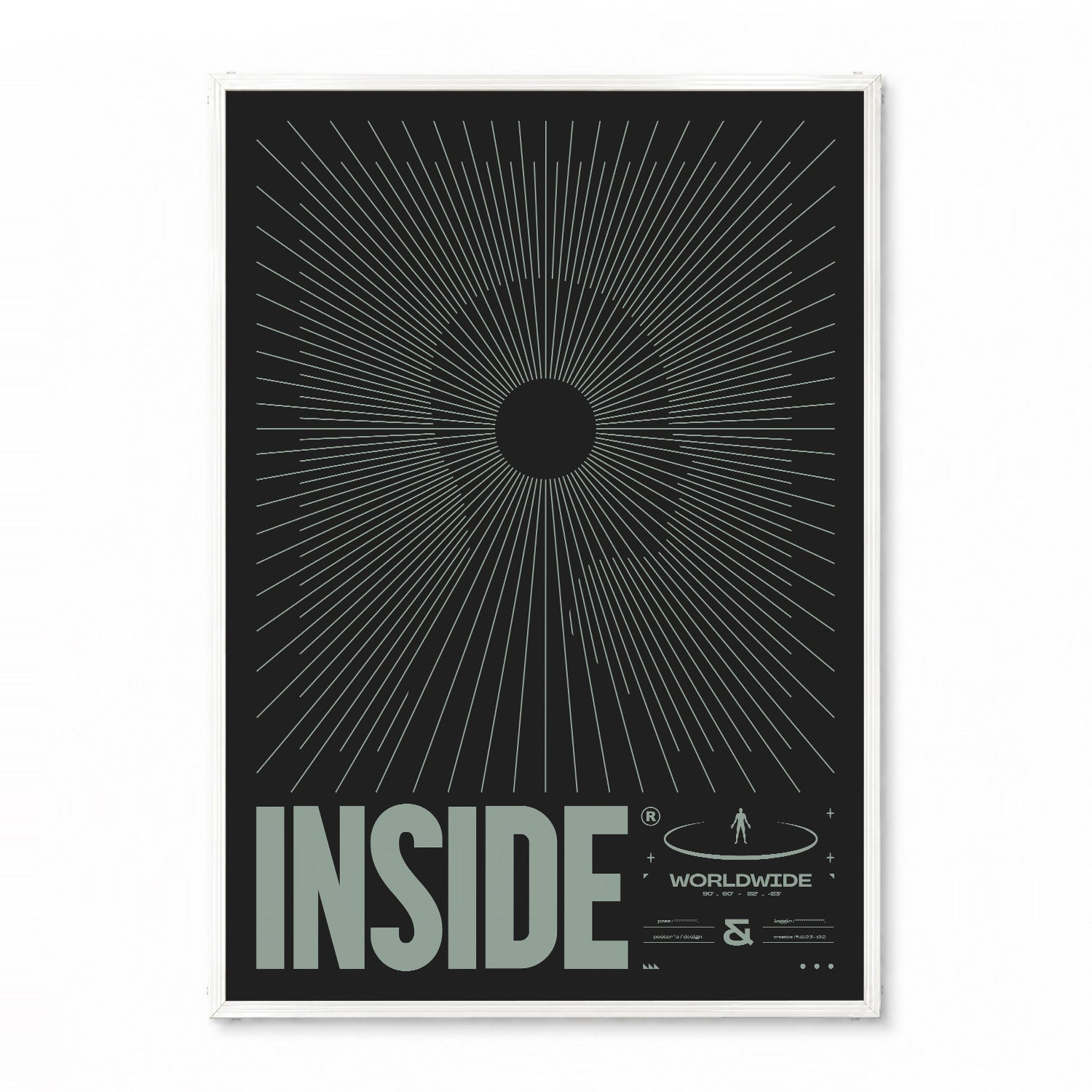 「INSIDE Worldwide Sunburst」グラフィックアートポスター - Ink Jp