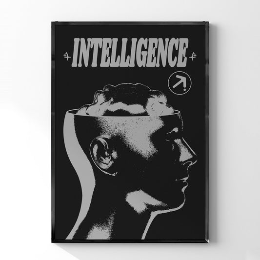 「INTELLIGENCE」アブストラクトポスター - Ink Jp