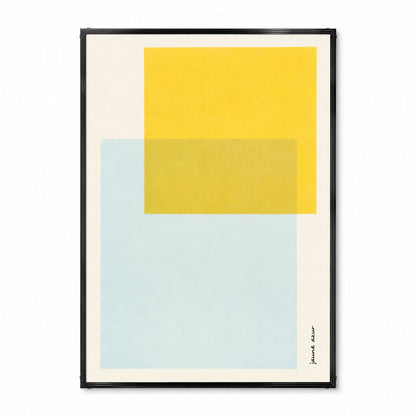 「JAUNE AZUR」カラーブロックポスター - Ink Jp
