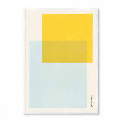 「JAUNE AZUR」カラーブロックポスター - Ink Jp