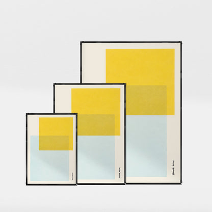 「JAUNE AZUR」カラーブロックポスター - Ink Jp