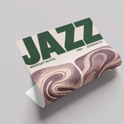「JAZZ Midnight Notes」ミュージックイベントポスター - Ink Jp