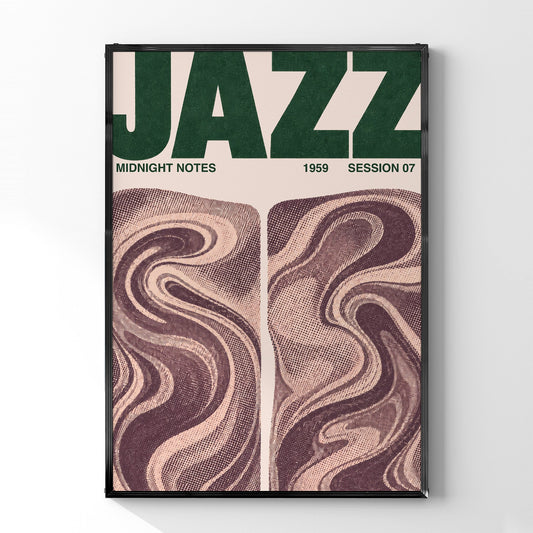「JAZZ Midnight Notes」ミュージックイベントポスター - Ink Jp
