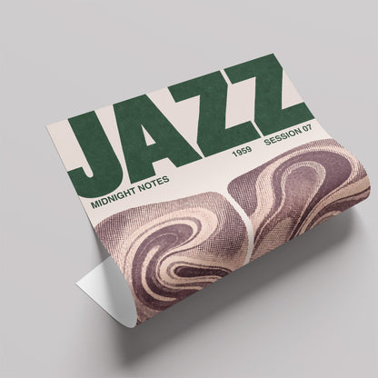 「JAZZ Midnight Notes」ミュージックイベントポスター - Ink Jp