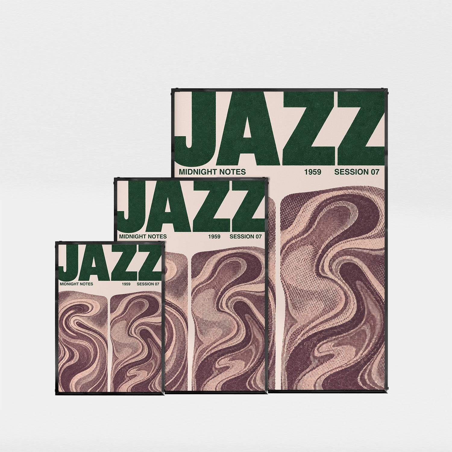 「JAZZ Midnight Notes」ミュージックイベントポスター - Ink Jp